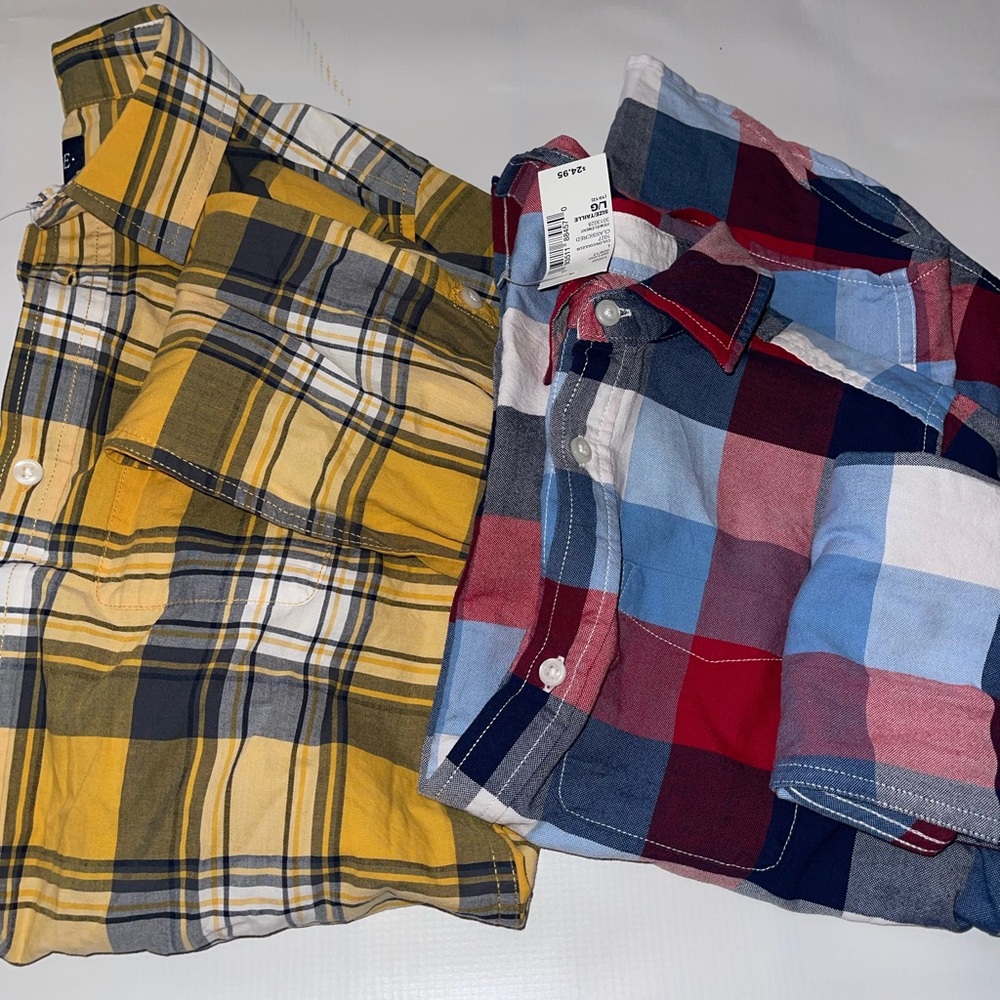 Bundle of TCP large - NWT - button up plaid shirts long sleeve